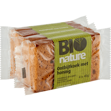 Bio Nature Ontbijtkoek met Honing 4 x 40 g