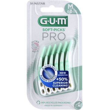 GUM Soft-Picks Advanced Regular / Medium Tandenstoker Value Pack 60 Stuks