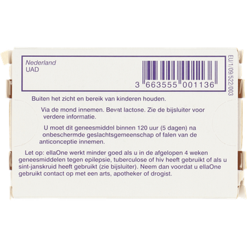 EllaOne noodanticonceptie tablet, 30mg