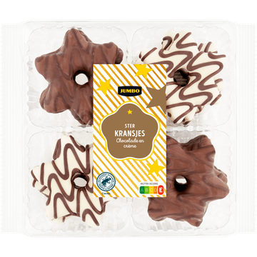 Jumbo Ster Kransjes Chocolade & Crème 225 g