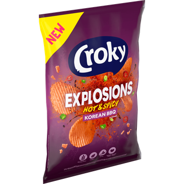 Croky Chips Explosions Hot & Spicy Korean BBQ 150g