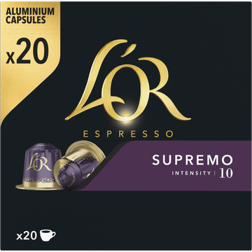 L'OR Espresso Supremo Aluminium Capsules 20 Stuks 104 g
