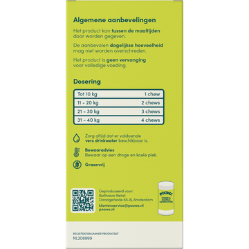 Poows Sterke & Soepele Gewrichten voor Honden 60 Soft Chews