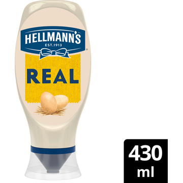 Hellmann's Mayonaise Knijpfles Real 430 ml