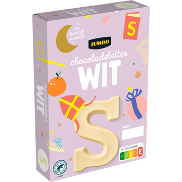Jumbo Chocoladeletter Wit S 65 g