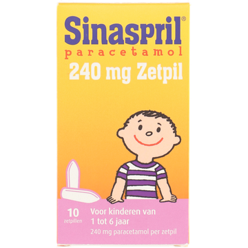 Sinaspril Paracetamol 240mg zetpil 10 stuks