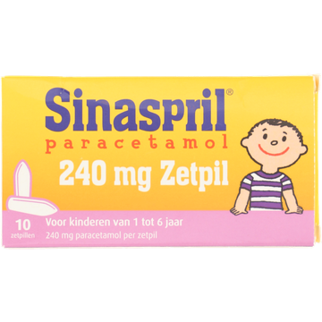 Sinaspril Paracetamol 240mg zetpil 10 stuks