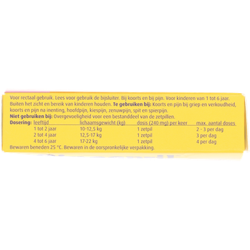 Sinaspril Paracetamol 240mg zetpil 10 stuks