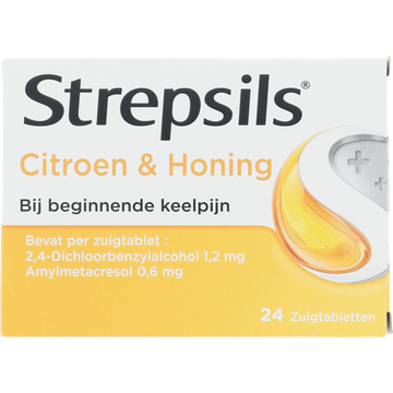 Strepsils Citroen/Honing zuigtabletten 24st