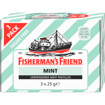 Fisherman's Friend Verfrissende Mint Pastilles 3 x 25 g