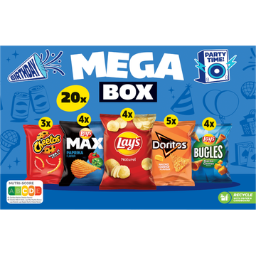 Lay's Cheetos Doritos Mega Box Multipack Chips 20 pack