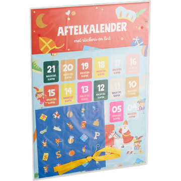 Aftelkalender met Stickers en Lint