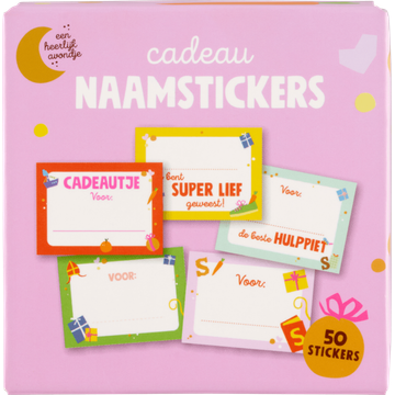 Cadeau Naamstickers 50 Stuks