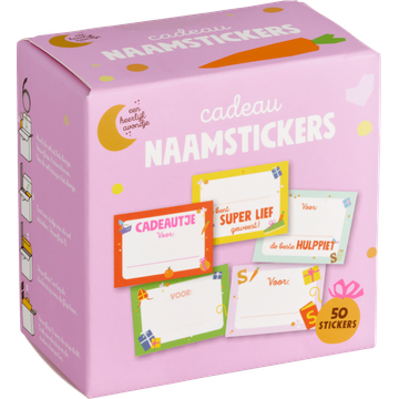 Cadeau Naamstickers 50 Stuks