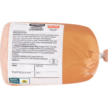 Jumbo Saksische Leverworst ca. 215 g