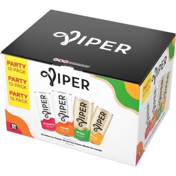 Viper Hard Seltzer Mixed Flavors 12x250ML
