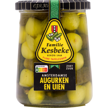 Kesbeke Amsterdamse Augurken en Uitjes 495 g
