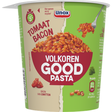 Unox Tomaat Bacon Volkoren Good Pasta 57 g