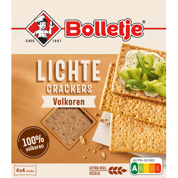 Bolletje Lichte Crackers Volkoren 4 x 4 Stuks 190 g
