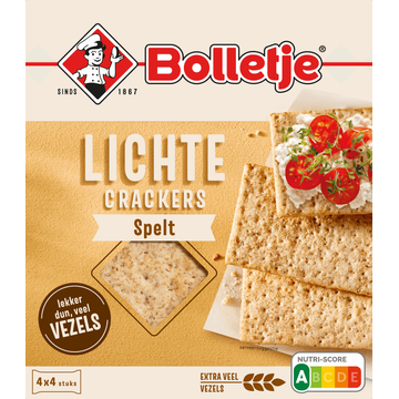 Bolletje Lichte Crackers Spelt 4 x 4 Stuks 190 g