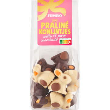Jumbo Luxe Praliné Konijntjes Witte & Pure Chocolade 150 g