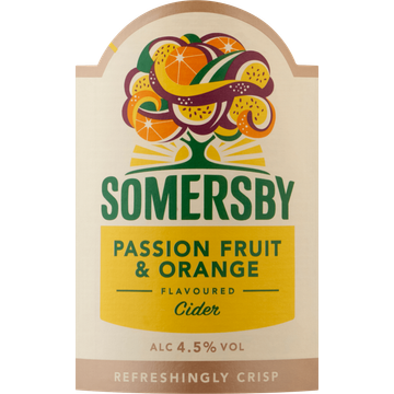 Somersby - Passion Fruit & Orange Flavoured Cider - Fles - 330ML