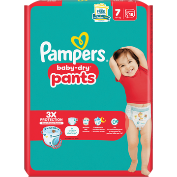 Pampers Baby-Dry Pants Luierbroekjes Maat 7, 18 Luierbroekjes