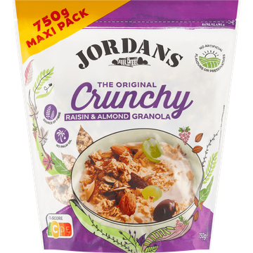 Jordans The Original Crunchy Raisin & Almond Granola Maxi Pack 750 g
