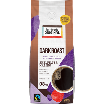 Fairtrade Original Dark Roast Snelfilter Maling 250 g