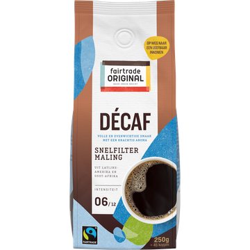 Fairtrade Original Décaf Snelfiltermaling 250 g