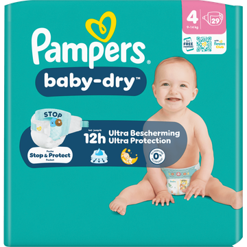 Pampers Baby-Dry Maat 4, 29 Luiers