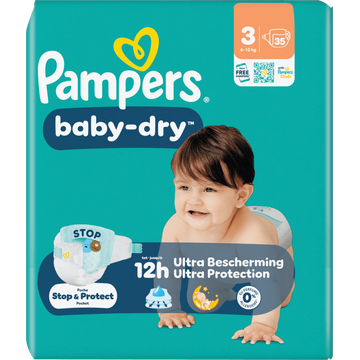 Pampers Baby-Dry Maat 3, 35 Luiers