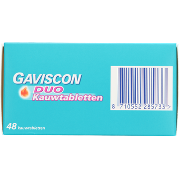 Gaviscon Duo kauwtabletten 250mg 48st