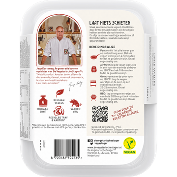 De Vegetarische Slager Little Willies Vegan 6 stuks