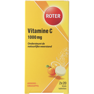 Roter Vitamine C bruistabletten abrikoos-sinaasappel, 2 x 20 stuks