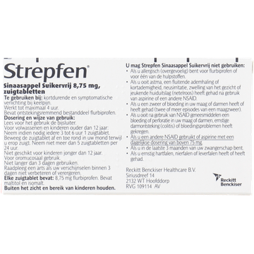 Strepfen Orange SV Zuigtabl 8,75mg 8st