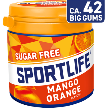 Sportlife Mango Orange Flavour Suikervrije Kauwgom 99 g