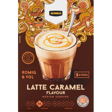 Jumbo Latte Caramel Flavour 8 Stuks 136 g