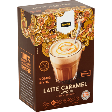 Jumbo Latte Caramel Flavour 8 Stuks 136 g