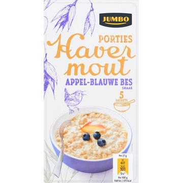 Jumbo Havermout Porties Appel-Blauwe Bes 5 Stuks