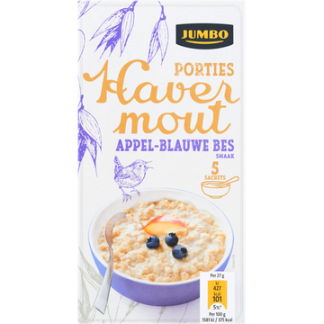 Jumbo Havermout Porties Appel-Blauwe Bes 5 Stuks