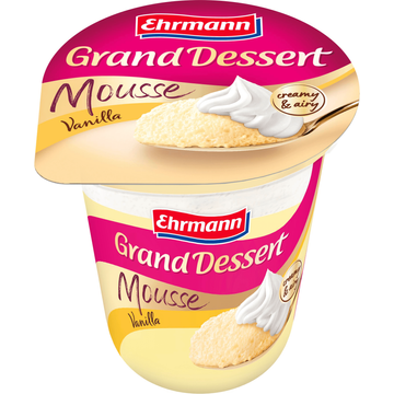 Ehrmann Grand Dessert Mousse Sahnetopping Vanille 170g