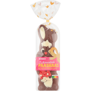 Jumbo Paashaas Melkchocolade met Witte en Pure Chocolade 200 g