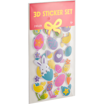 3D Sticker Set Pasen 2 Vellen