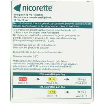 Nicorette Invisipatch 15 mg Nicotine Pleister 15 mg 7 Pleisters