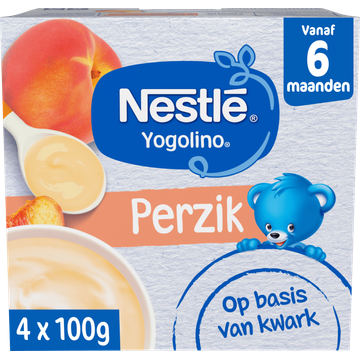 Nestlé Yogolino® Perzik 6+ maanden baby toetje 4 x 100 g