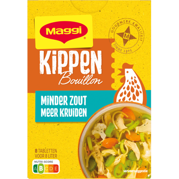 Maggi Kippen Bouillon Minder Zout Meer Kruiden 72 g
