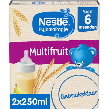 Nestlé PyjamaPapje® Multifruit 6+ maanden baby pap 2 x 250 ml