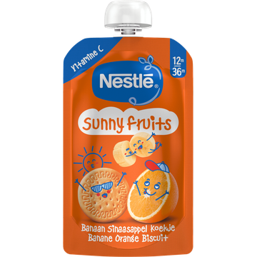 Nestlé Sunny Fruits Banaan Sinaasappel Koekje 12m - 36m 110 g 