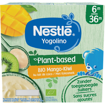 Nestlé Yogolino Bio Mango-Kiwi met Kokosmelk 6m-36m 4 x 90 g